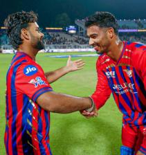Mukul Choudhary with LSG Captain Rishabh Pant